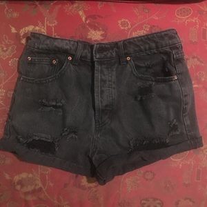 Distressed High Waist Shorts